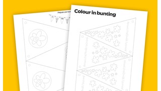 Graphic of blank bunting